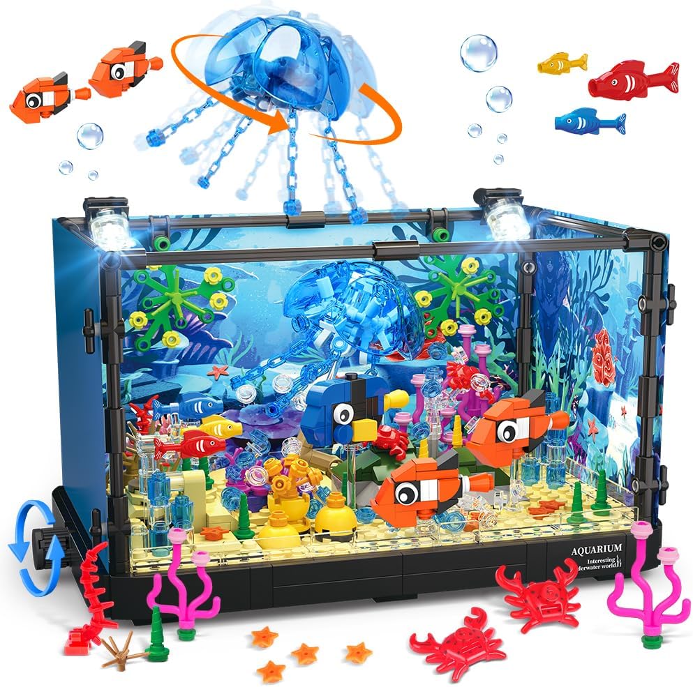 Marine Aquarium Cube - Набор блоков для аквариума с подсветкой,