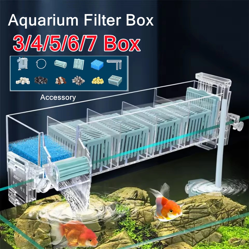 Reef Tank Filter - 220 В аквариумный настенный роликовый фильтр-водопад,